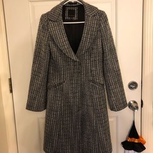 Vintage style black and white winter coat